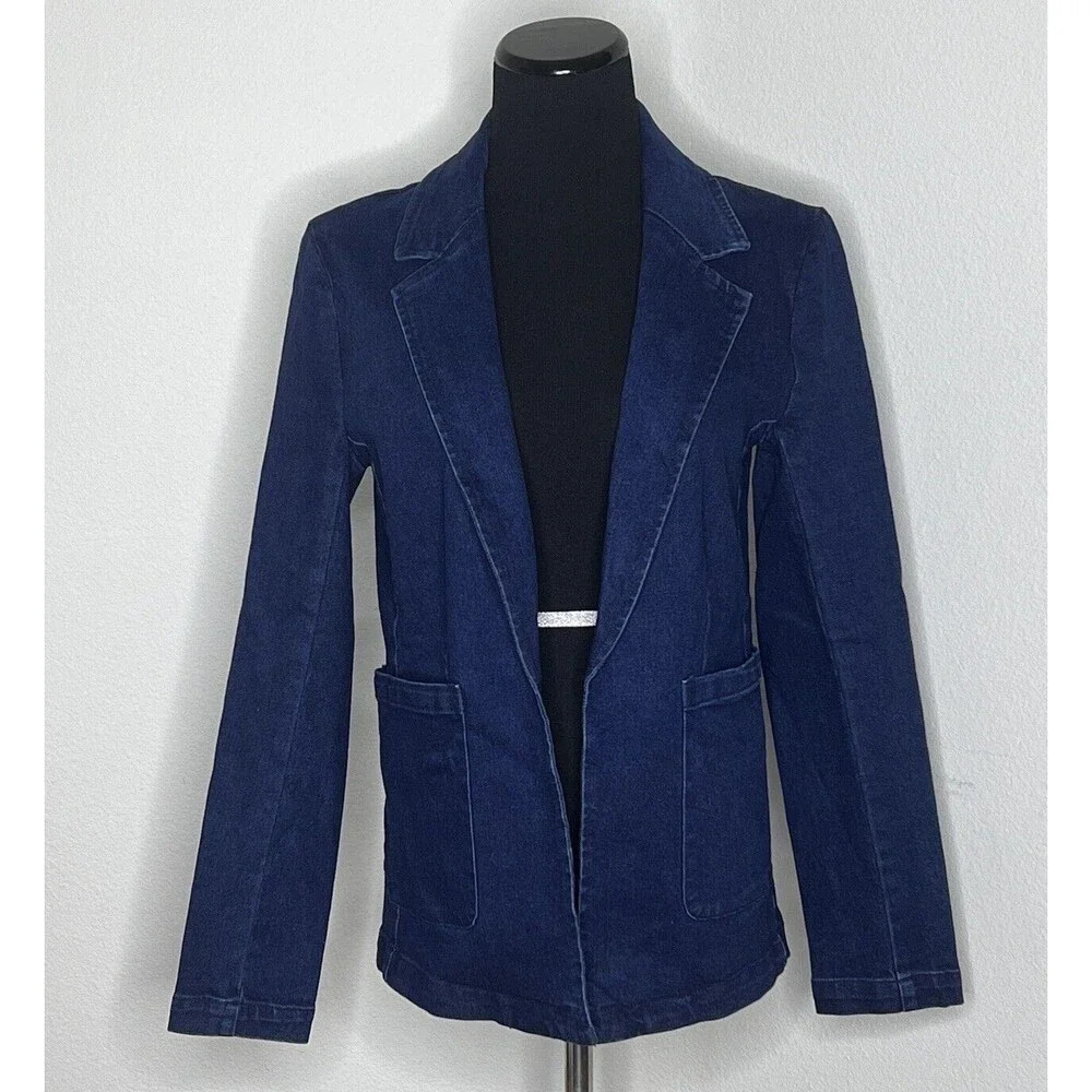Skies Are Blue CS‎ Heritage Denim XS Blazer Dark Wash
